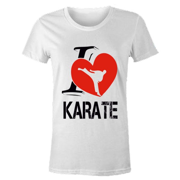 I Love Karate Tişört, spor tişörtleri, spor temalı tişörtler